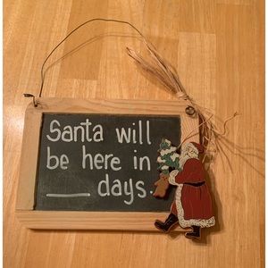 Christmas Countdown Hanging Chalkboard.